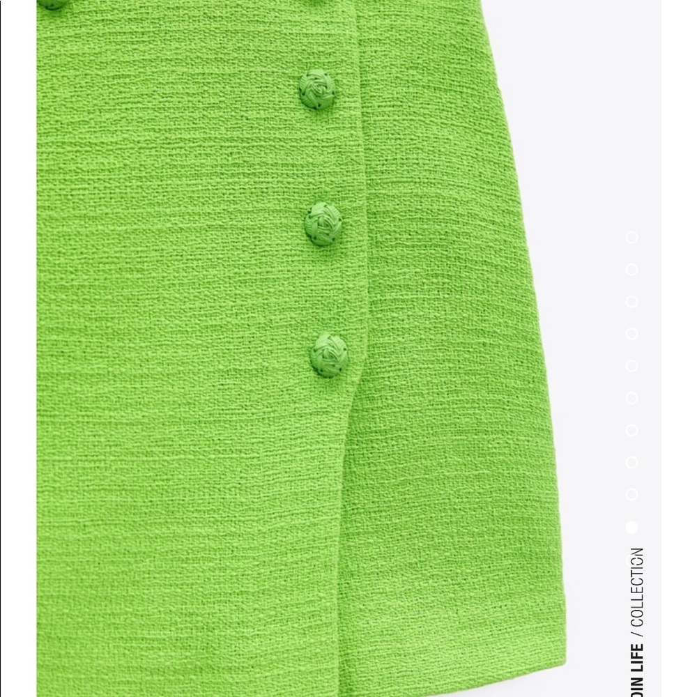 Zara Buttoned Textured Skirt - Picture 4 of 7